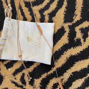 Kendra Scott Y shaped Rose Gold/Pink necklace